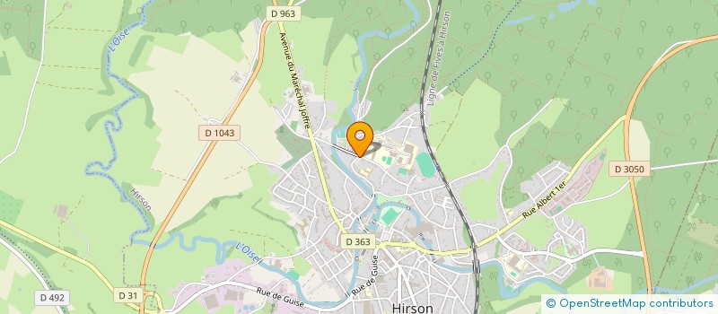 localisation de l'entreprise ASSOCIATION SPORTIVE DU LYCEE D HIRSON à HIRSON