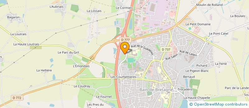 localisation de l'entreprise ASSOCIATION SPORTIVE DU LYCEE DE BAIN DE BRETAGNE  BAIN-DE-BRETAGNE