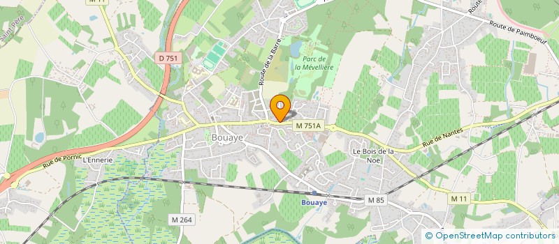 localisation de l'entreprise ASSOCIATION SPORTIVE DU LYCEE DE BOUAYE (UNION NATIONALE DU SPORT SCOLAIRE)  BOUAYE