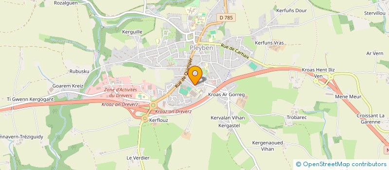 localisation de l'entreprise ASSOCIATION SPORTIVE DU LYCEE DE PLEYBEN  PLEYBEN