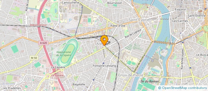 localisation de l'entreprise ASSOCIATION SPORTIVE DU LYCEE DES ARENES à TOULOUSE