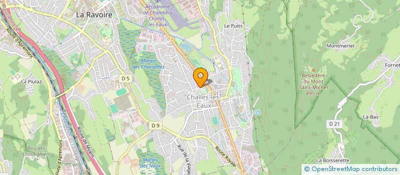 localisation de l'entreprise ASSOCIATION SPORTIVE DU LYCEE DES METIERS DE L'HOTELLERIE ET DE LA RESTAURATION DE CHALLES LES EAUX  CHALLES-LES-EAUX