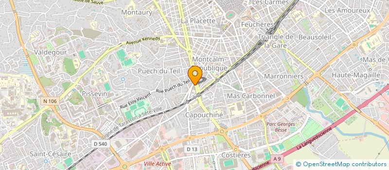 localisation de l'entreprise ASSOCIATION SPORTIVE DU LYCEE E. HEMINGWAY  NIMES