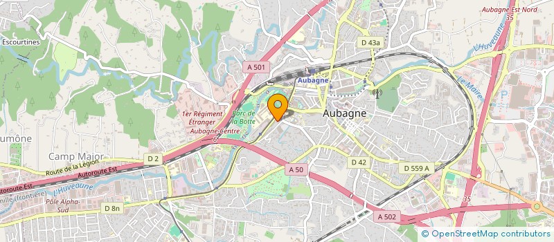 localisation de l'entreprise ASSOCIATION SPORTIVE DU LYCEE F.JOLIOT CURIE D'AUBAGNE  AUBAGNE