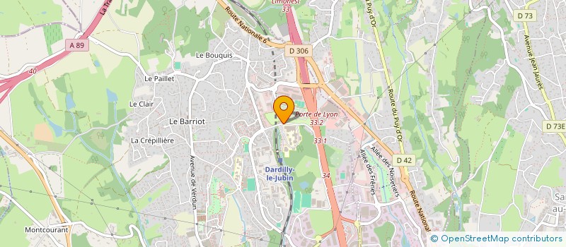 localisation de l'entreprise ASSOCIATION SPORTIVE DU LYCEE FRANCOIS RABELAIS  DARDILLY