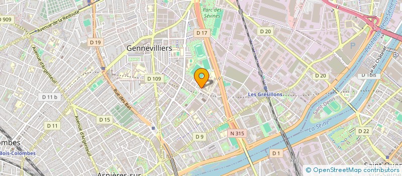 localisation de l'entreprise ASSOCIATION SPORTIVE DU LYCEE GALILEE  GENNEVILLIERS