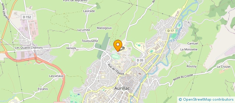 localisation de l'entreprise ASSOCIATION SPORTIVE DU LYCEE GEORGES POMPIDOU D'AURILLAC à AURILLAC