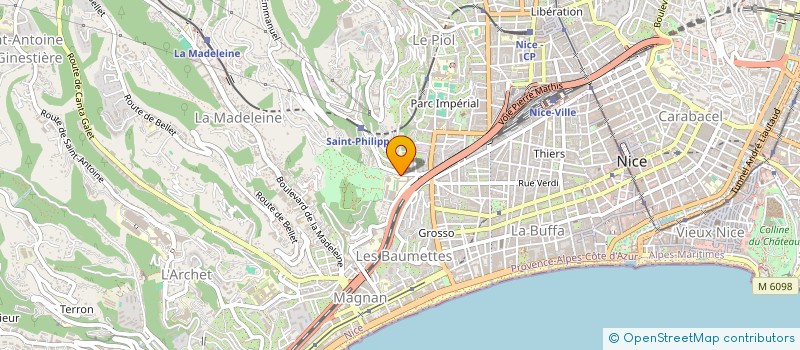 localisation de l'entreprise ASSOCIATION SPORTIVE DU LYCEE HONORE D'ESTIENNE D'ORVES  NICE