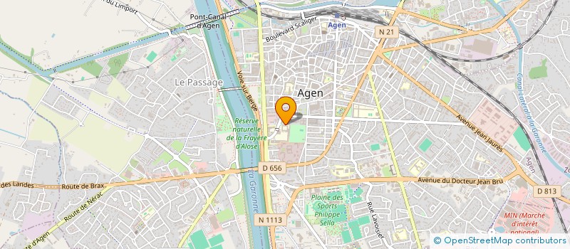 localisation de l'entreprise ASSOCIATION SPORTIVE DU LYCEE J.B. DE BAUDRE  AGEN