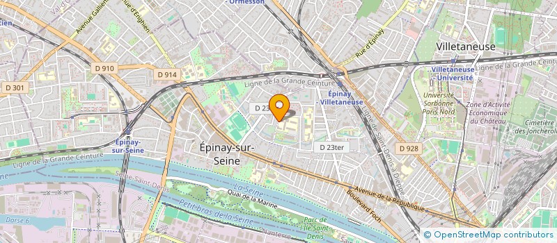 localisation de l'entreprise ASSOCIATION SPORTIVE DU LYCEE JACQUES FEYDER à EPINAY-SUR-SEINE