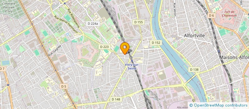 localisation de l'entreprise ASSOCIATION SPORTIVE DU LYCEE JEAN MACE  VITRY-SUR-SEINE