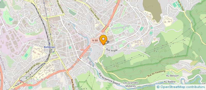 localisation de l'entreprise ASSOCIATION SPORTIVE DU LYCEE JEAN MONNET  SAINT-ETIENNE