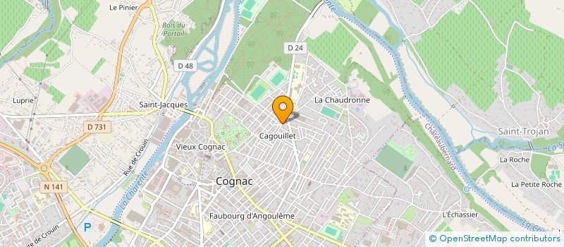 localisation de l'entreprise ASSOCIATION SPORTIVE DU LYCEE JEAN MONNET DE COGNAC à COGNAC