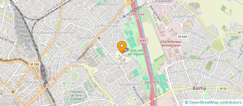localisation de l'entreprise ASSOCIATION SPORTIVE DU LYCEE JOLIMONT à TOULOUSE