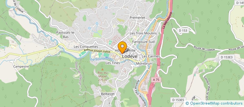 localisation de l'entreprise ASSOCIATION SPORTIVE DU LYCEE JOSEPH VALLOT à LODEVE