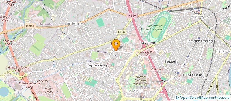localisation de l'entreprise  ASSOCIATION SPORTIVE DU LYCEE JOSEPHINE BAKER  TOULOUSE
