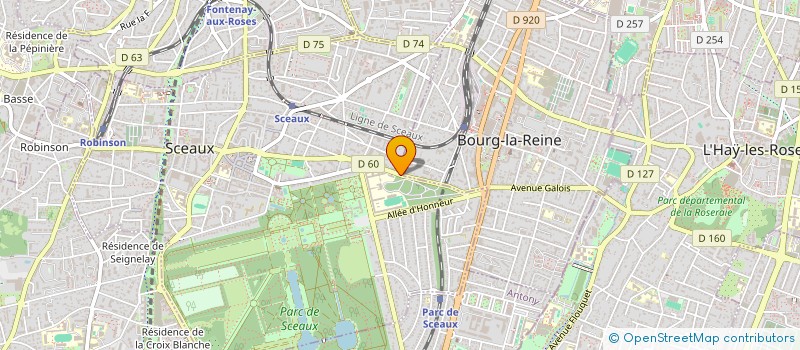 localisation de l'entreprise ASSOCIATION SPORTIVE DU LYCEE LAKANAL à SCEAUX
