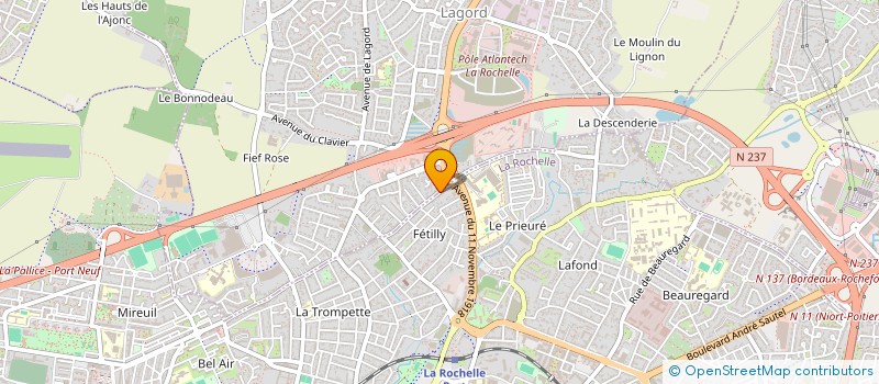 localisation de l'entreprise ASSOCIATION SPORTIVE DU LYCEE LEONCE VIELJEUX  LA ROCHELLE