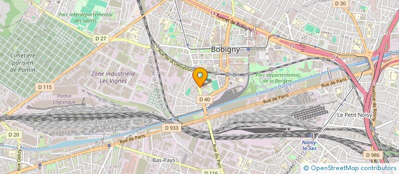 localisation de l'entreprise ASSOCIATION SPORTIVE DU LYCEE LOUISE MICHEL  BOBIGNY