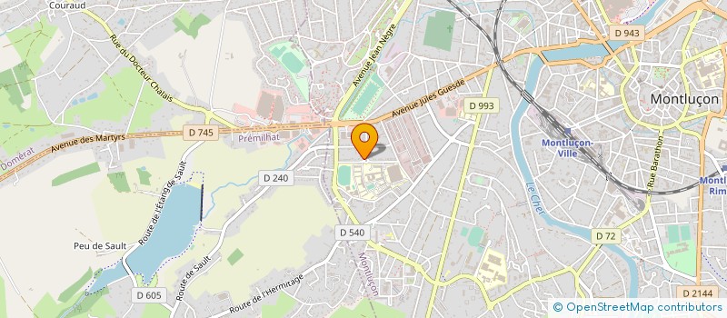 localisation de l'entreprise ASSOCIATION SPORTIVE DU LYCEE PAUL CONSTANS  MONTLUCON