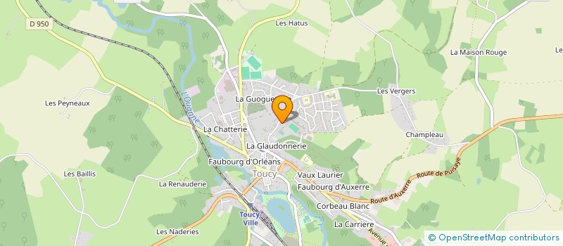 localisation de l'entreprise ASSOCIATION SPORTIVE DU LYCEE PIERRE LAROUSSE TOUCY  TOUCY