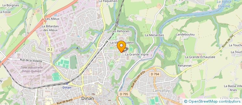 localisation de l'entreprise ASSOCIATION SPORTIVE DU LYCEE POLYVALENT DE LA FONTAINE-DES-EAUX à DINAN