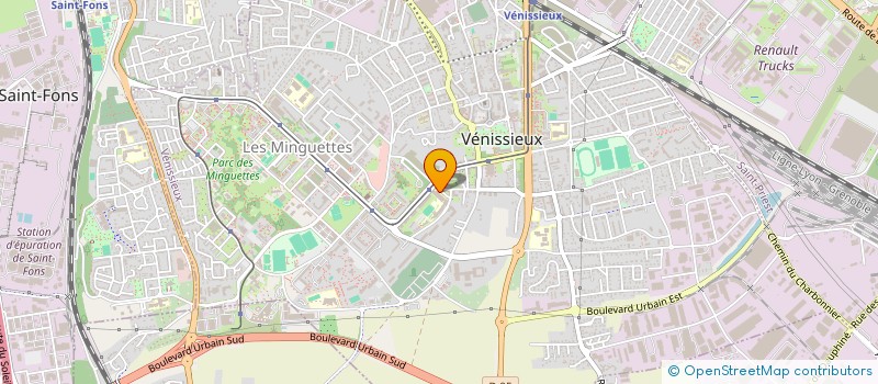 localisation de l'entreprise ASSOCIATION SPORTIVE DU LYCEE POLYVALENT JACQUES BREL  VENISSIEUX