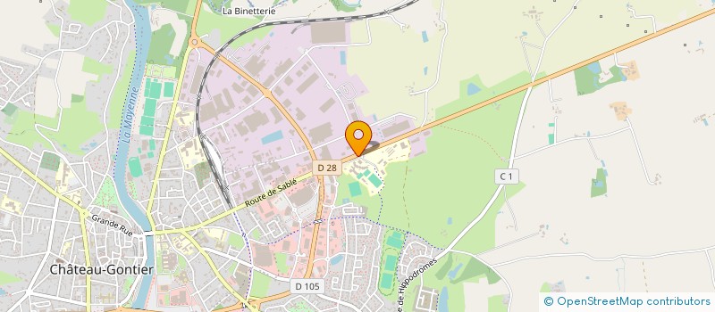 localisation de l'entreprise ASSOCIATION SPORTIVE DU LYCEE PROFESSIONNEL AGRICOLE 53  CHATEAU-GONTIER-SUR-MAYENNE