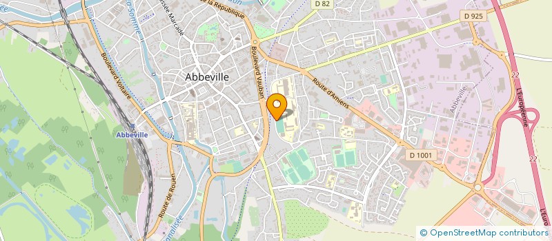 localisation de l'entreprise ASSOCIATION SPORTIVE DU LYCEE PROFESSIONNEL BOUCHER DE PERTHES D ABBEVILLE  ABBEVILLE