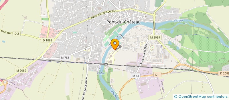 localisation de l'entreprise ASSOCIATION SPORTIVE DU LYCEE PROFESSIONNEL DE PONT DU CHATEAU  PONT-DU-CHATEAU