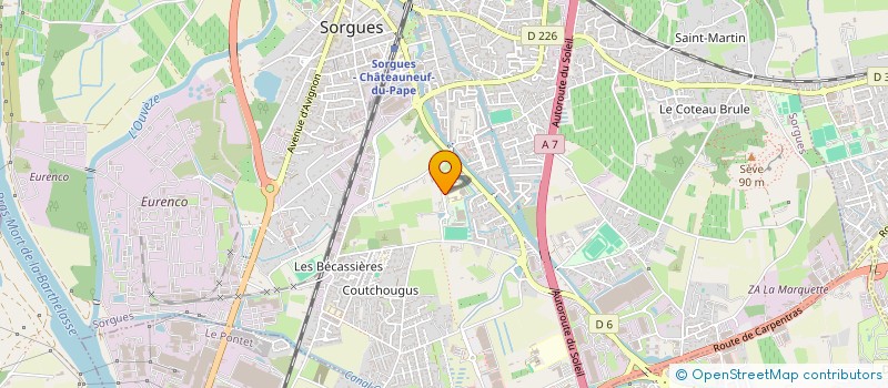 localisation de l'entreprise ASSOCIATION SPORTIVE DU LYCEE PROFESSIONNEL DE SORGUES  SORGUES