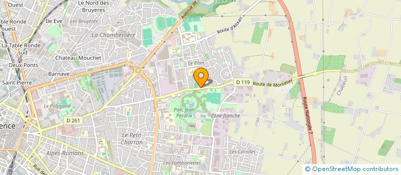 localisation de l'entreprise ASSOCIATION SPORTIVE DU LYCEE PROFESSIONNEL MONTESQUIEU  VALENCE