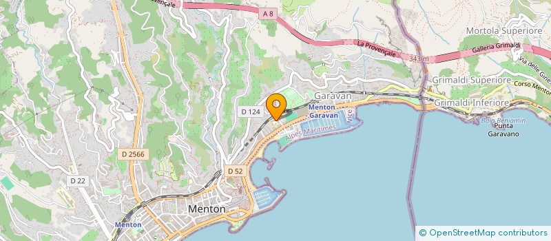 localisation de l'entreprise ASSOCIATION SPORTIVE DU LYCEE PROFESSIONNEL PAUL VALERY  MENTON