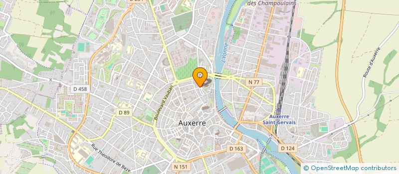 localisation de l'entreprise ASSOCIATION SPORTIVE DU LYCEE PROFESSIONNEL PUBLIC ST GERMAIN A AUXERRE à AUXERRE