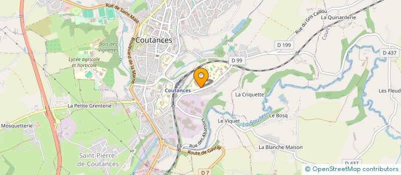 localisation de l'entreprise ASSOCIATION SPORTIVE DU LYCEE PROFESSIONNEL THOMAS PESQUET  COUTANCES