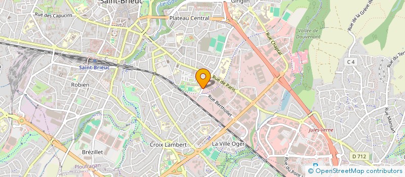 localisation de l'entreprise ASSOCIATION SPORTIVE DU LYCEE RABELAIS à SAINT-BRIEUC