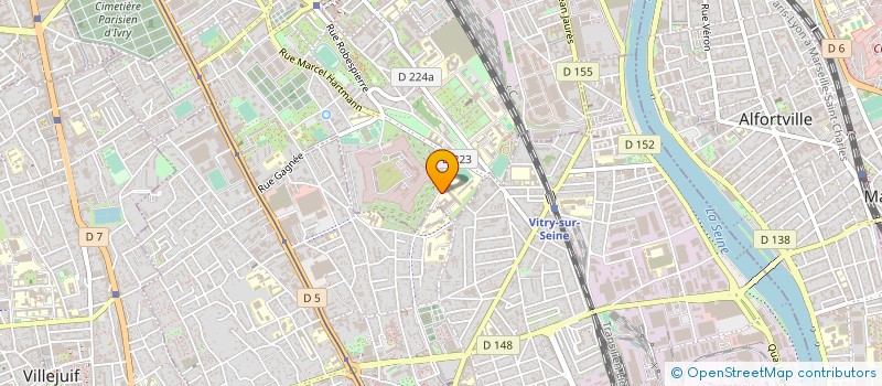 localisation de l'entreprise ASSOCIATION SPORTIVE DU LYCEE ROMAIN ROLLAND  IVRY-SUR-SEINE