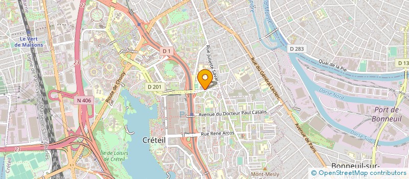 localisation de l'entreprise ASSOCIATION SPORTIVE DU LYCEE SAINT- EXUPERY  CRETEIL