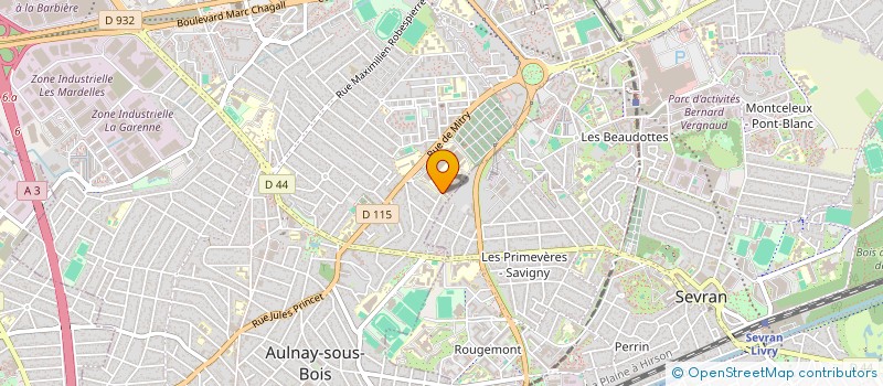 localisation de l'entreprise ASSOCIATION SPORTIVE DU LYCEE TECHNIQUE D'AULNAY SOUS BOIS  AULNAY-SOUS-BOIS