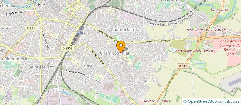 localisation de l'entreprise ASSOCIATION SPORTIVE DU LYCEE TECHNIQUE ETAT ET LYCEE ENSEIGNEMENT PROFESSIONNEL NIORT  NIORT