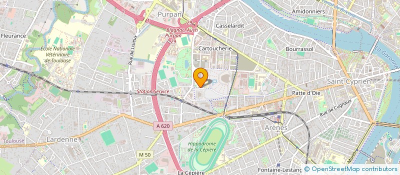 localisation de l'entreprise ASSOCIATION SPORTIVE DU LYCEE TECHNIQUE HOTELIER  TOULOUSE