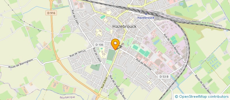 localisation de l'entreprise ASSOCIATION SPORTIVE DU LYCEE TECHNIQUE SAINT JOSEPH HAZEBROUCK  HAZEBROUCK