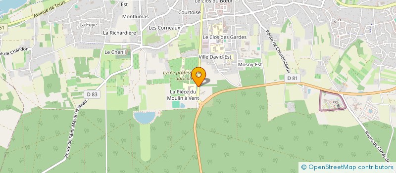 localisation de l'entreprise ASSOCIATION SPORTIVE DU LYCEE VITICOLE  AMBOISE