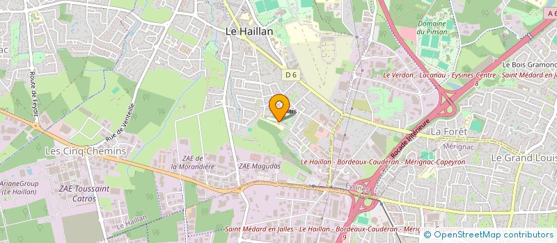 localisation de l'entreprise ASSOCIATION SPORTIVE DU NOUVEAU COLLEGE LE HAILLAN  LE HAILLAN