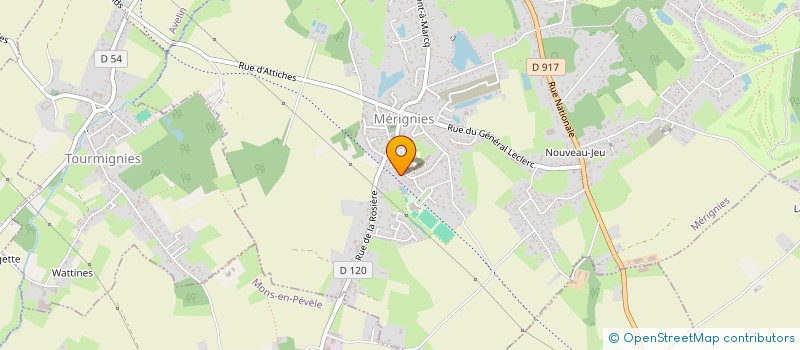 localisation de l'entreprise ASSOCIATION SPORTIVE DU PEVELE  MERIGNIES