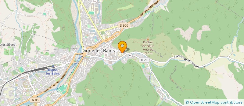 localisation de l'entreprise ASSOCIATION SPORTIVE DU SACRE C UR.  DIGNE-LES-BAINS