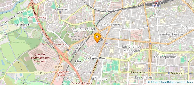 localisation de l'entreprise ASSOCIATION SPORTIVE DU SGAP OUEST  SAINT-JACQUES-DE-LA-LANDE