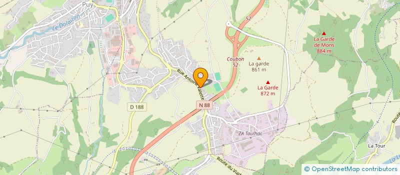 localisation de l'entreprise ASSOCIATION SPORTIVE ECOLE DE TAULHAC à LE PUY-EN-VELAY