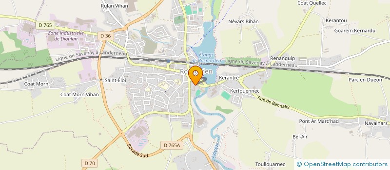 localisation de l'entreprise ASSOCIATION SPORTIVE ECOLE ELEMENTAIRE ROSPORDEN  ROSPORDEN