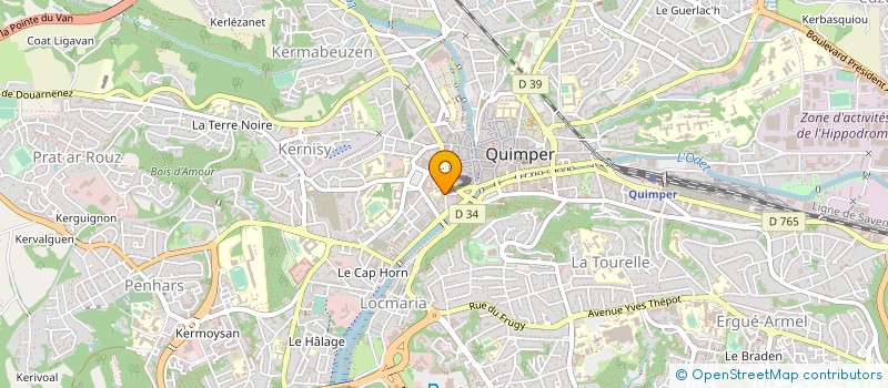 localisation de l'entreprise ASSOCIATION SPORTIVE ECOLE FERDINAND BUISSON à QUIMPER